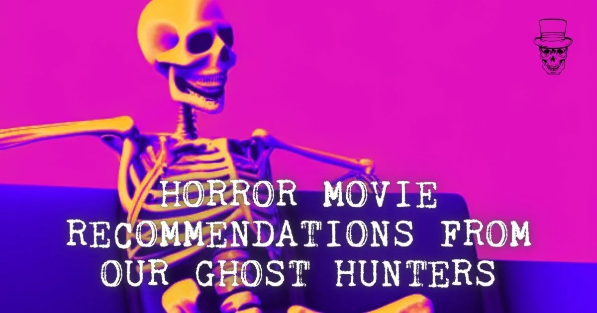 A skeleton is sitting on a couch with a purple background.