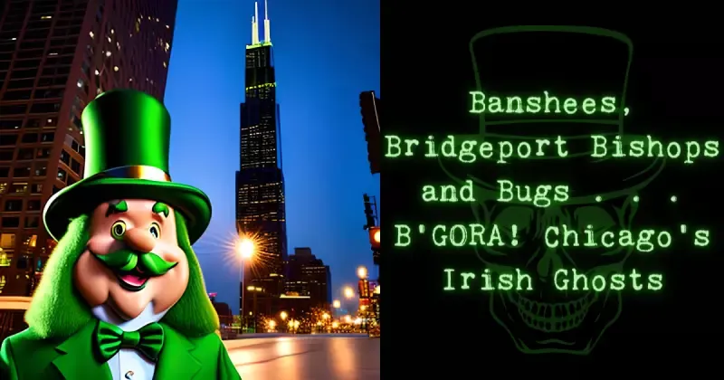 A leprechaun in a green top hat and bow tie