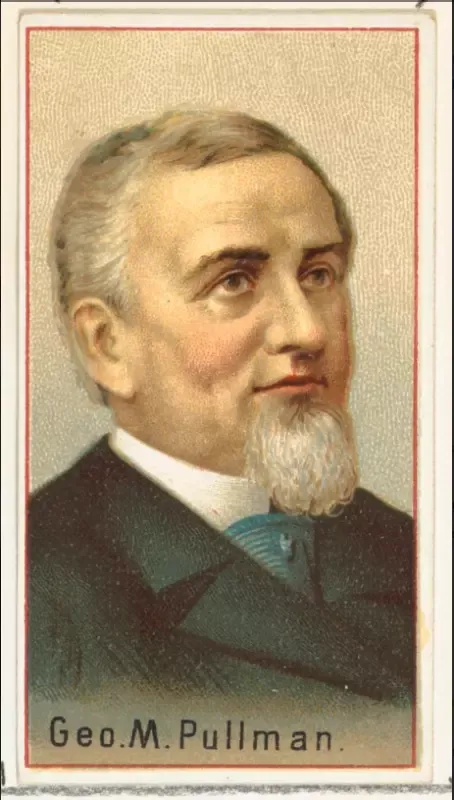 A portrait of geo.m. pullman with a beard
