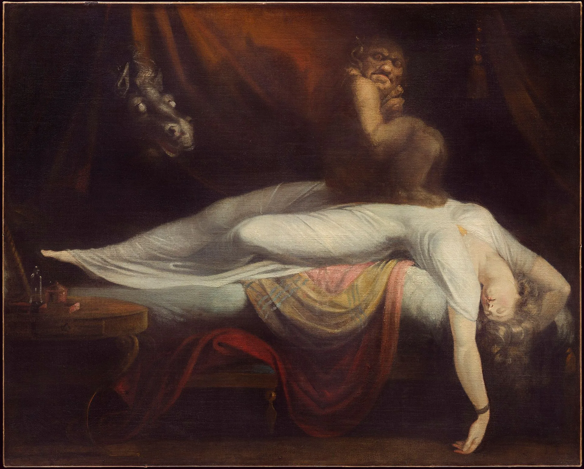 The Nightmare (1790-1791) by Johann Henry Fuseli where the incubus is more prominent