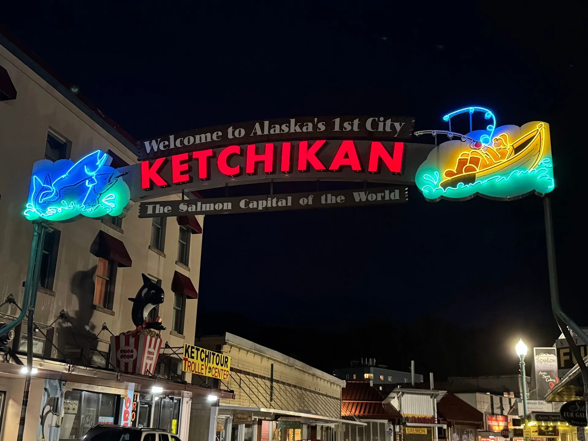 The welcome sign in Ketchikan, Alaska
