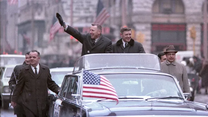 Jim Lovell in his 1966 Parade through Downtown Milwaukee