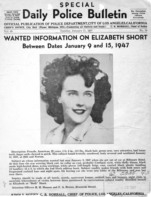 Elizabeth Short, The Black Dahlia