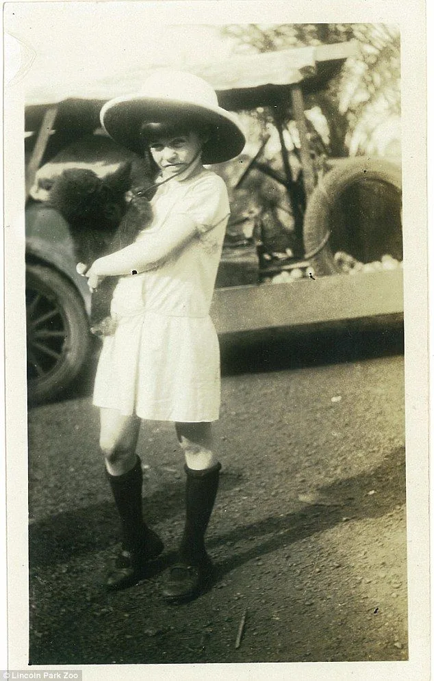 Winifred Hope with Baby Bushman in 1930