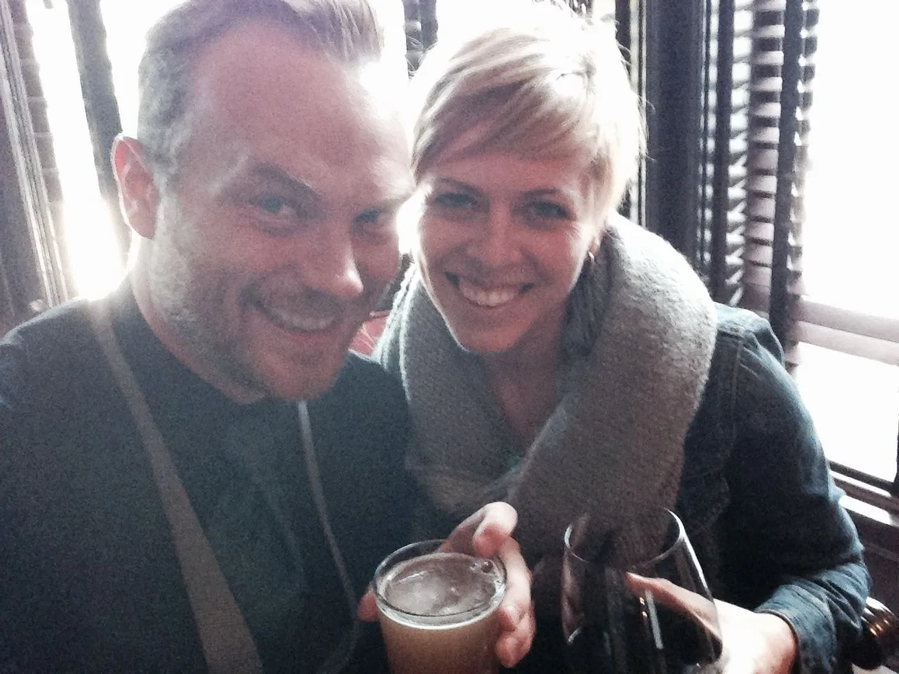 Mike Huberty having a beer at Forepaugh