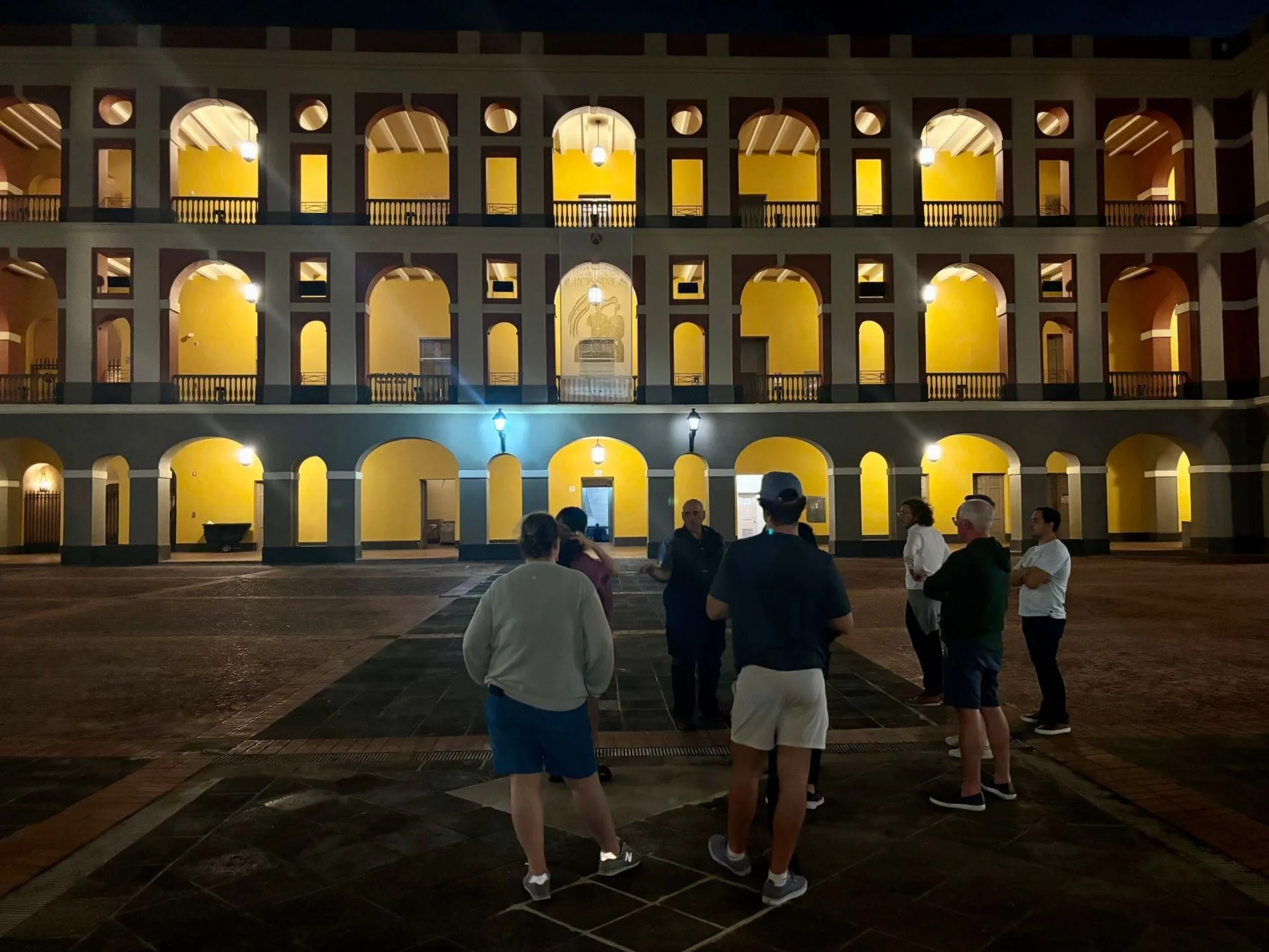 A ghost tour group at Museo de las Americas in Old San Juan